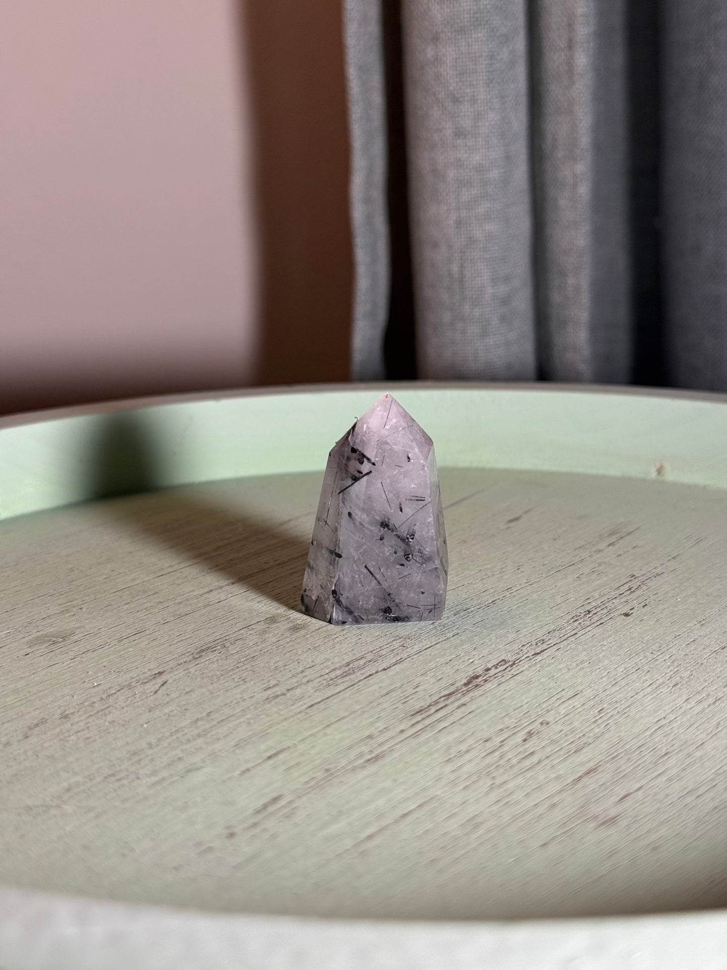 Black Tourmaline in Quartz Tower