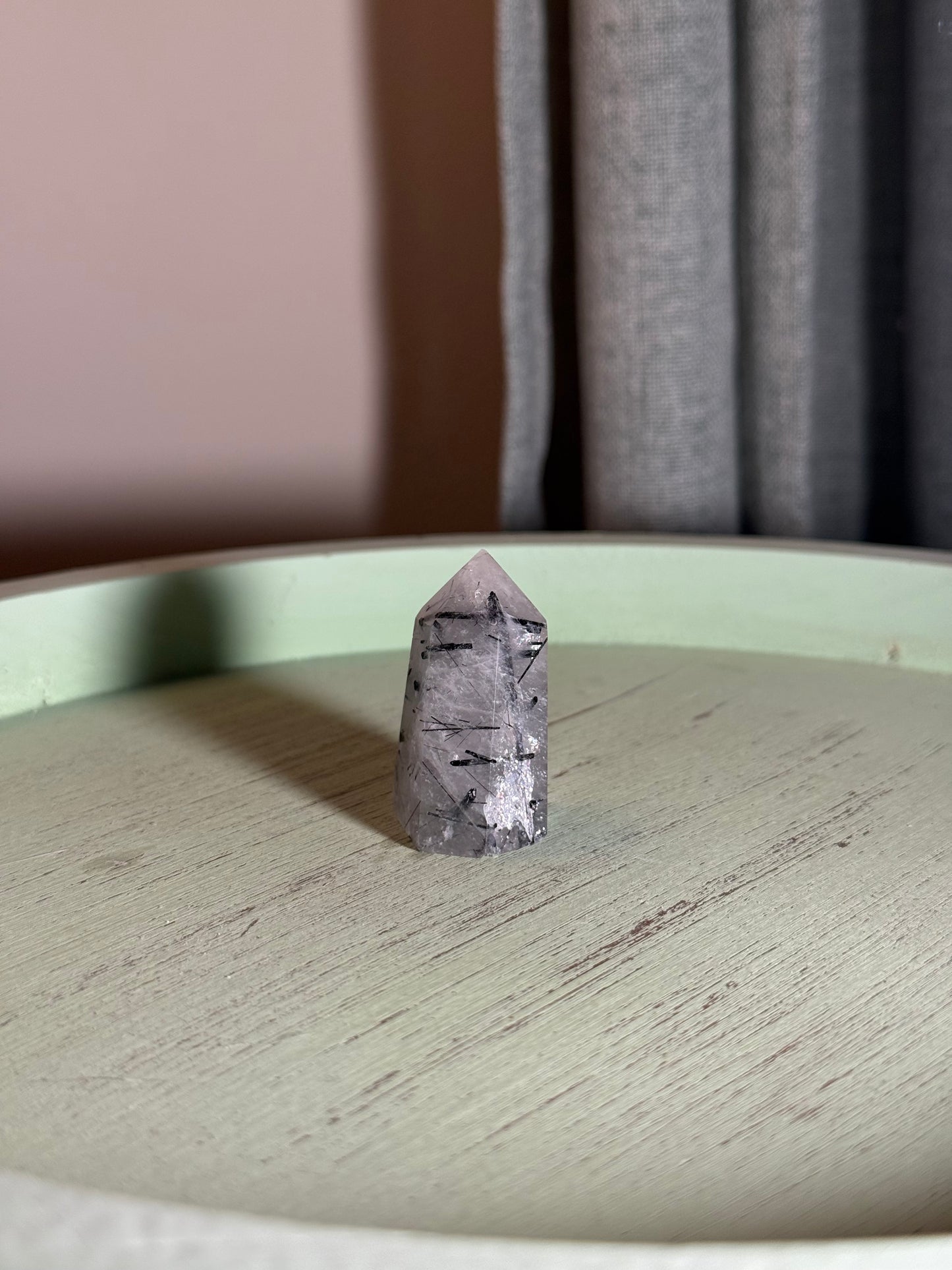 Black Tourmaline in Quartz Tower