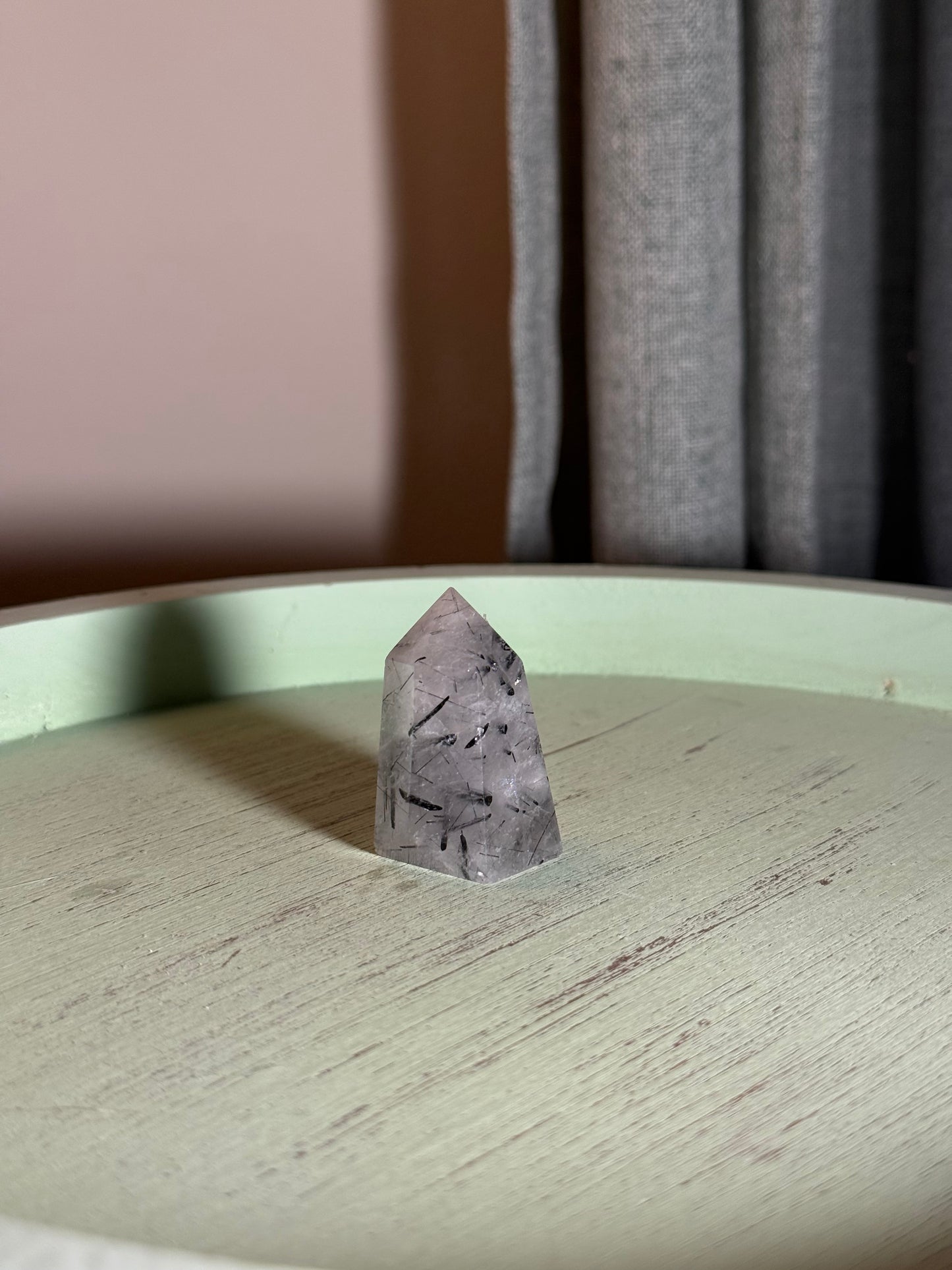 Black Tourmaline in Quartz Tower