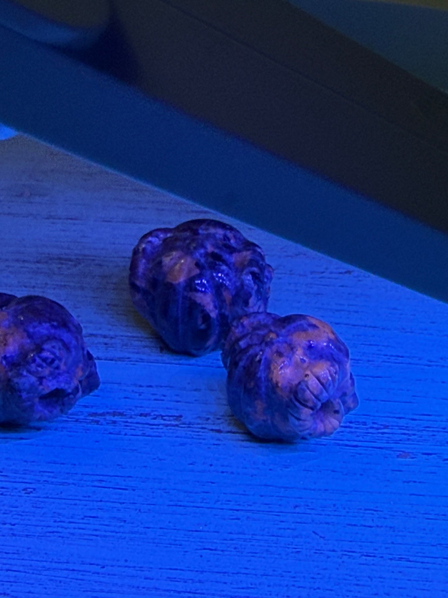 Yooperlite Skull w/ Horns Carvings | UV Reactive