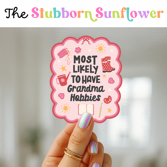 Grandma Hobbies Sticker