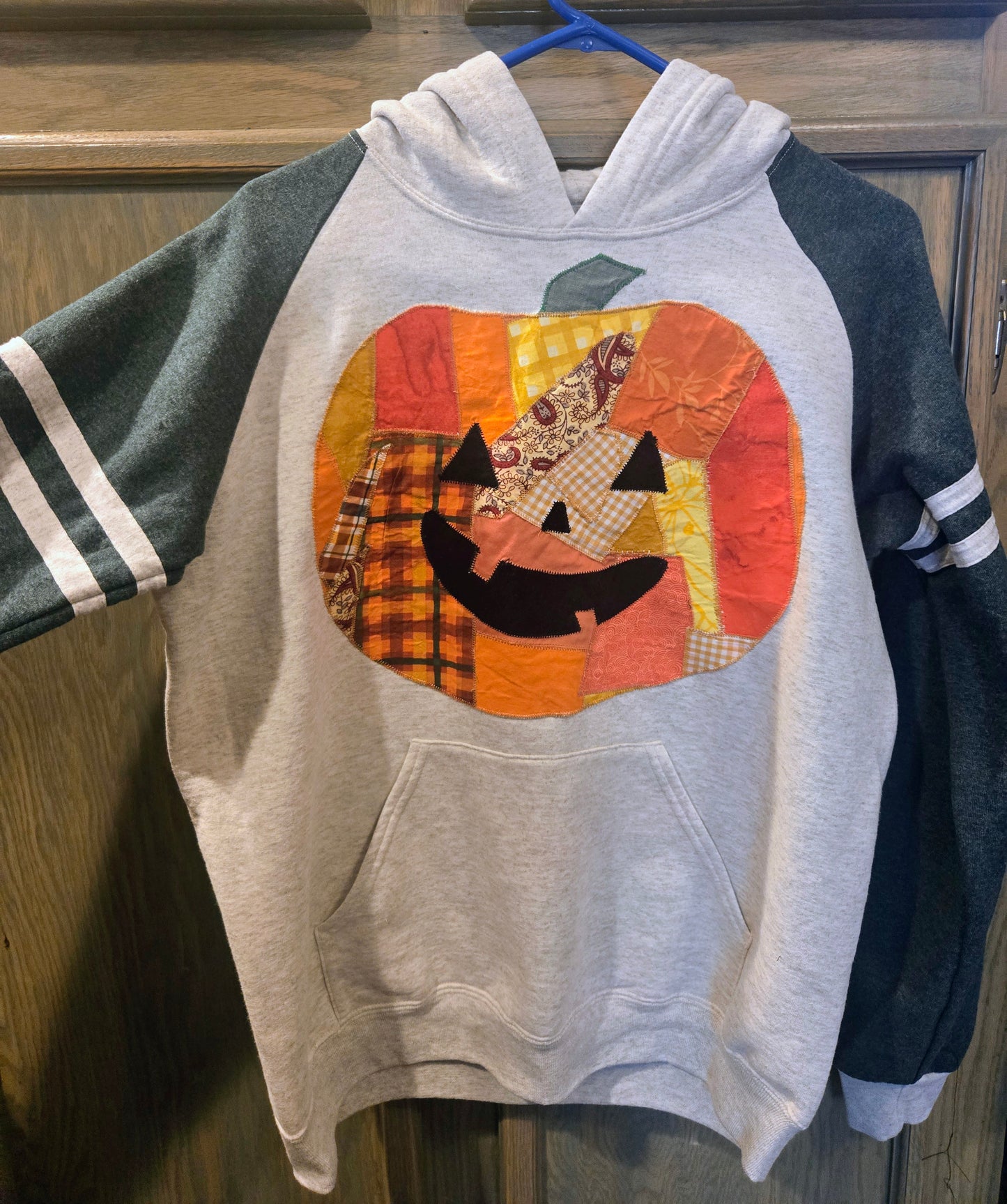 Spooky Season Upcycled Apparel | Flannel Crewneck