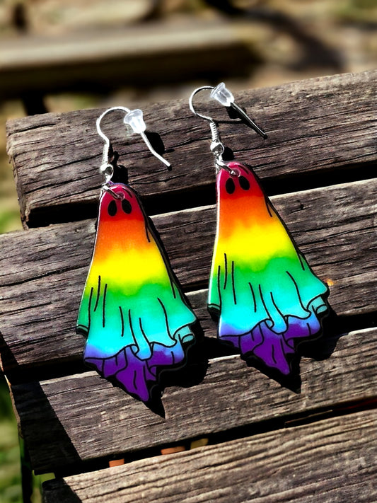 Rainbow Ghostie Earrings