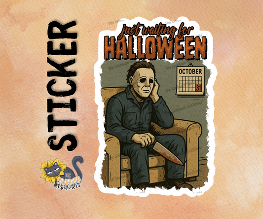 Waiting on Halloween Sticker