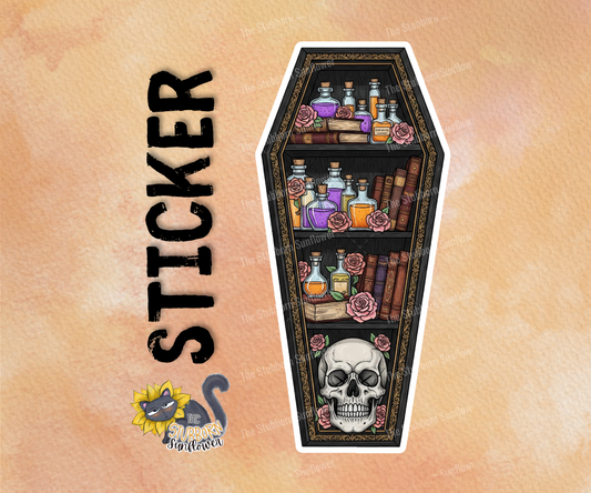 Spooky Bookcase Sticker