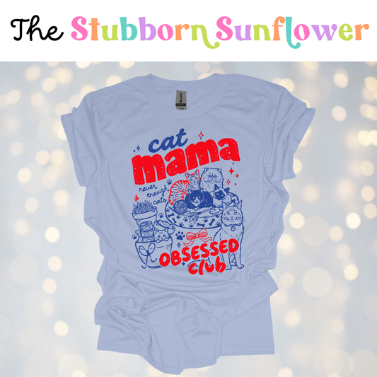 Cat Mama T-Shirt | Light Blue