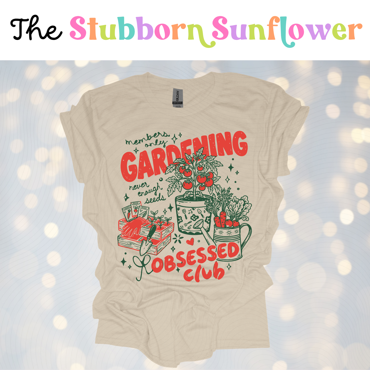 Gardening Obsessed Club T-Shirt | Sand