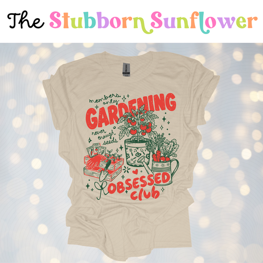 Gardening Obsessed Club T-Shirt | Sand