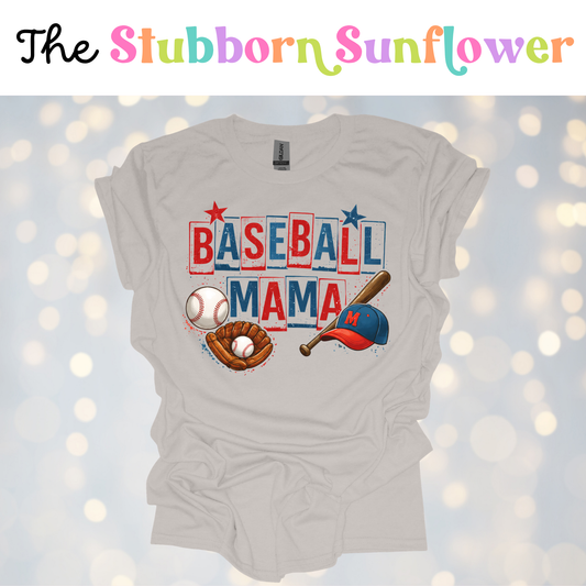 Baseball Mama T-Shirt | Grey