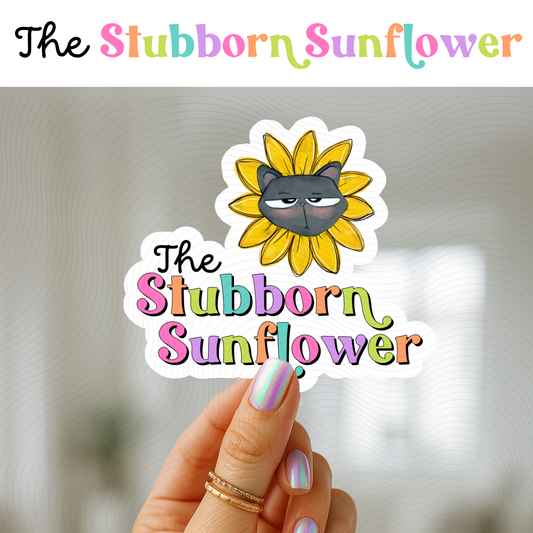 The Stubborn Sunflower Logo Sticker