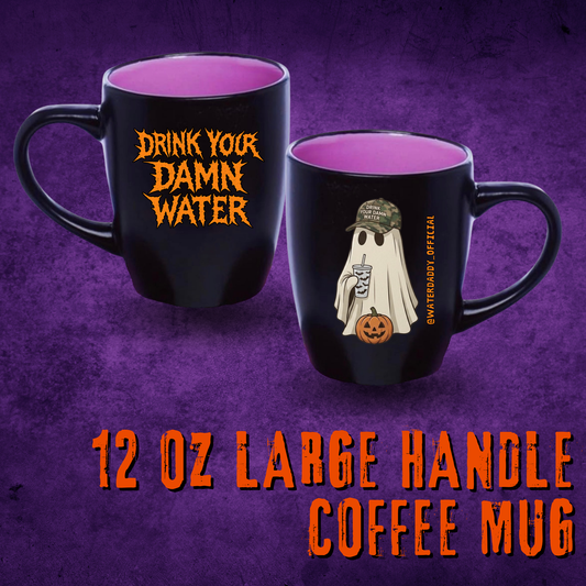 Drink Water Ghost 12oz Purple Coffee Mug