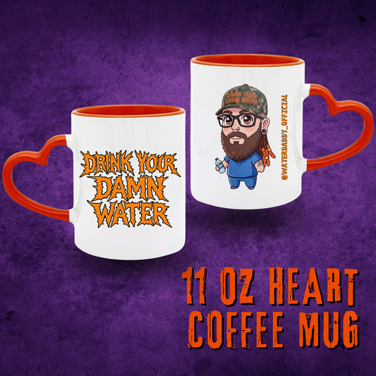 Drink Water Emoji Heart Handle 11oz Coffee Mug