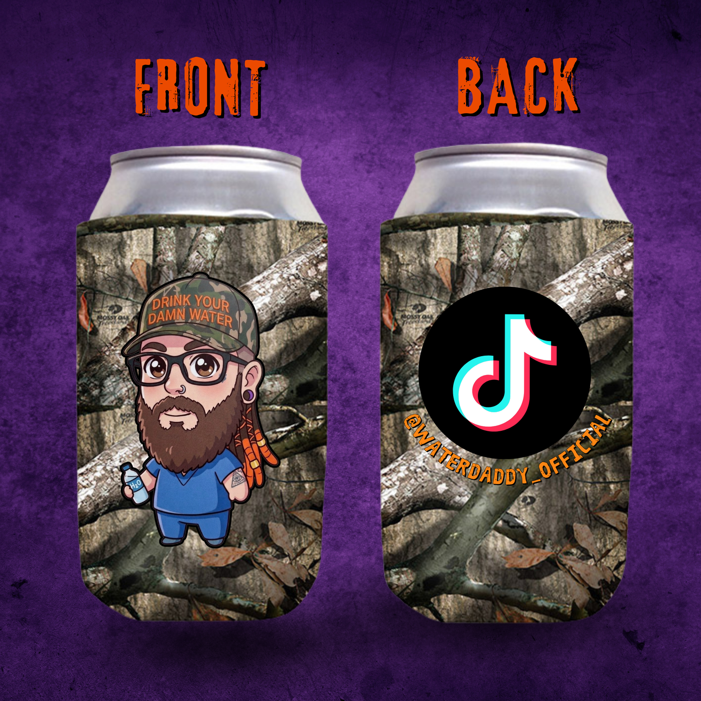 Drink Your Water Emoji Can Coozie
