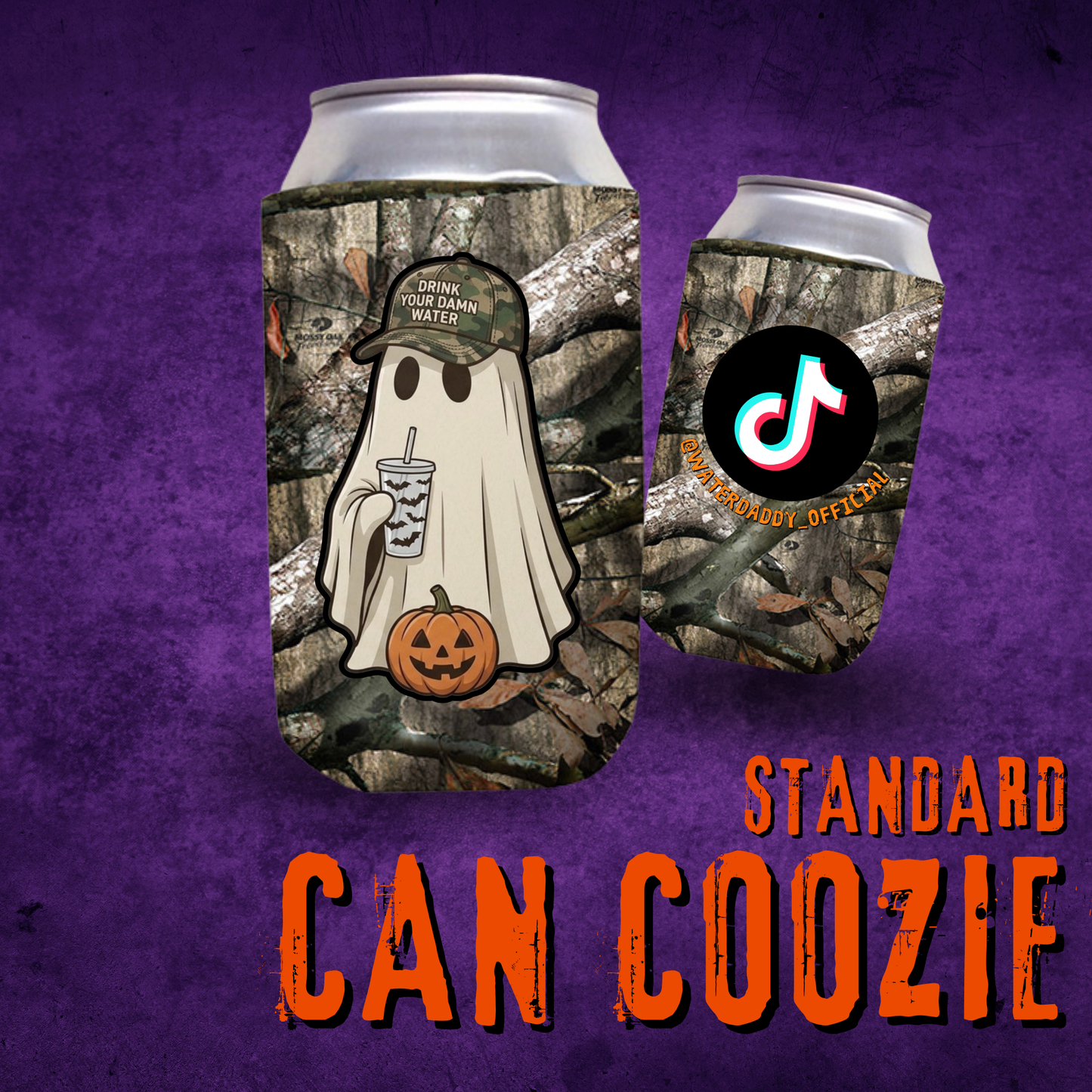 Drink Water Ghost Can Coozie