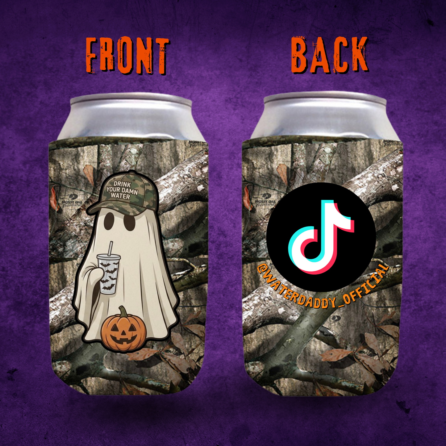 Drink Water Ghost Can Coozie