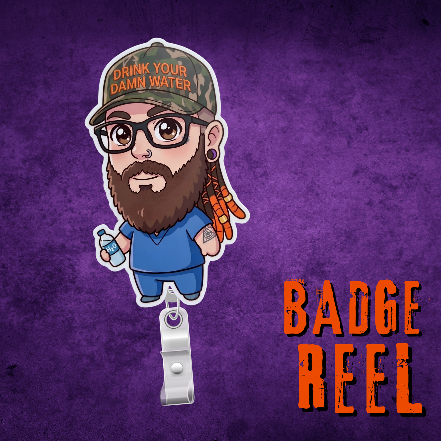 Water Daddy Emoji Badge Reel