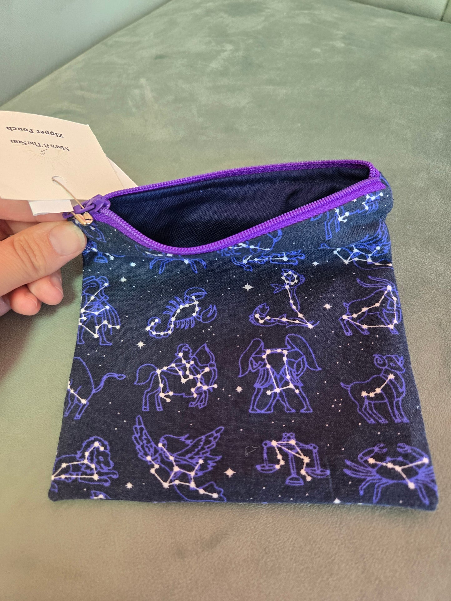 Upcycled Fabric Zipper Pouch || Repurposed Textile