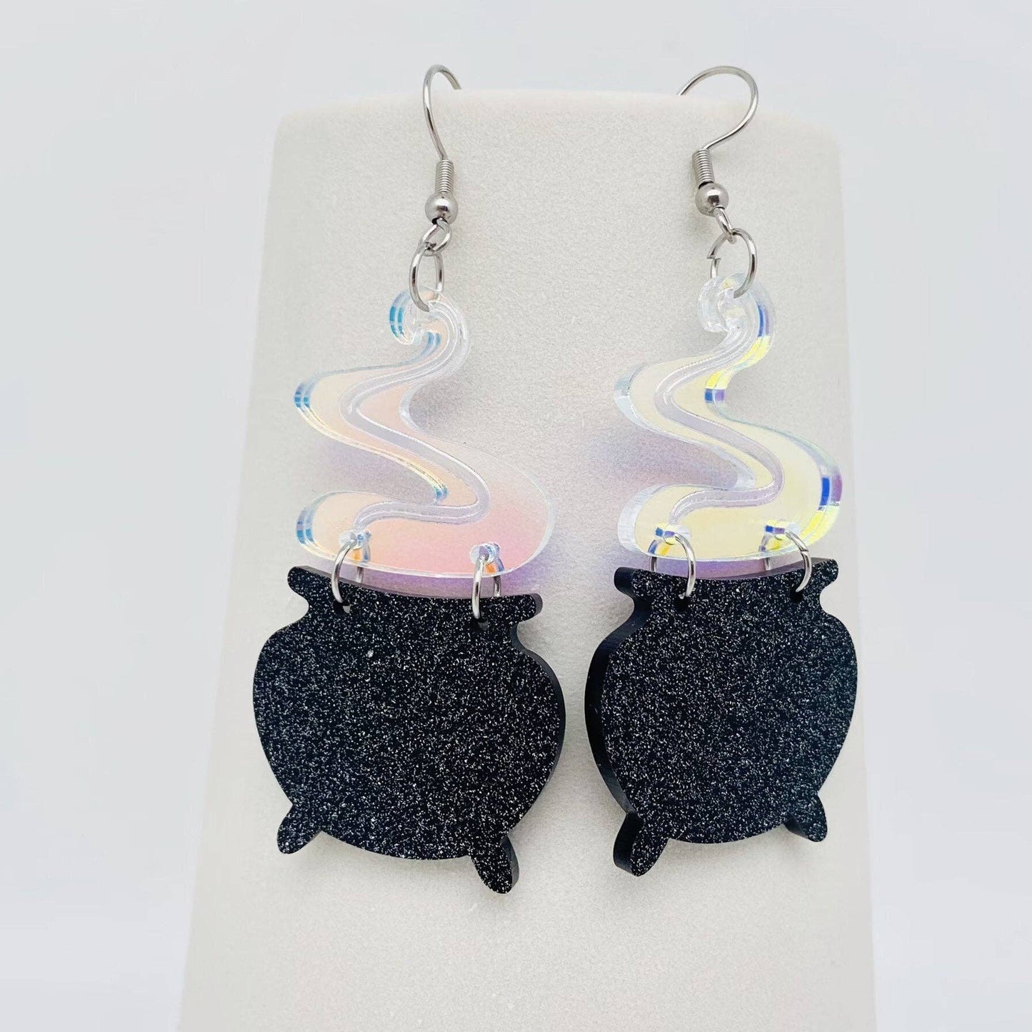 Halloween Colorful Magic Smoke Pot Dangle Earrings