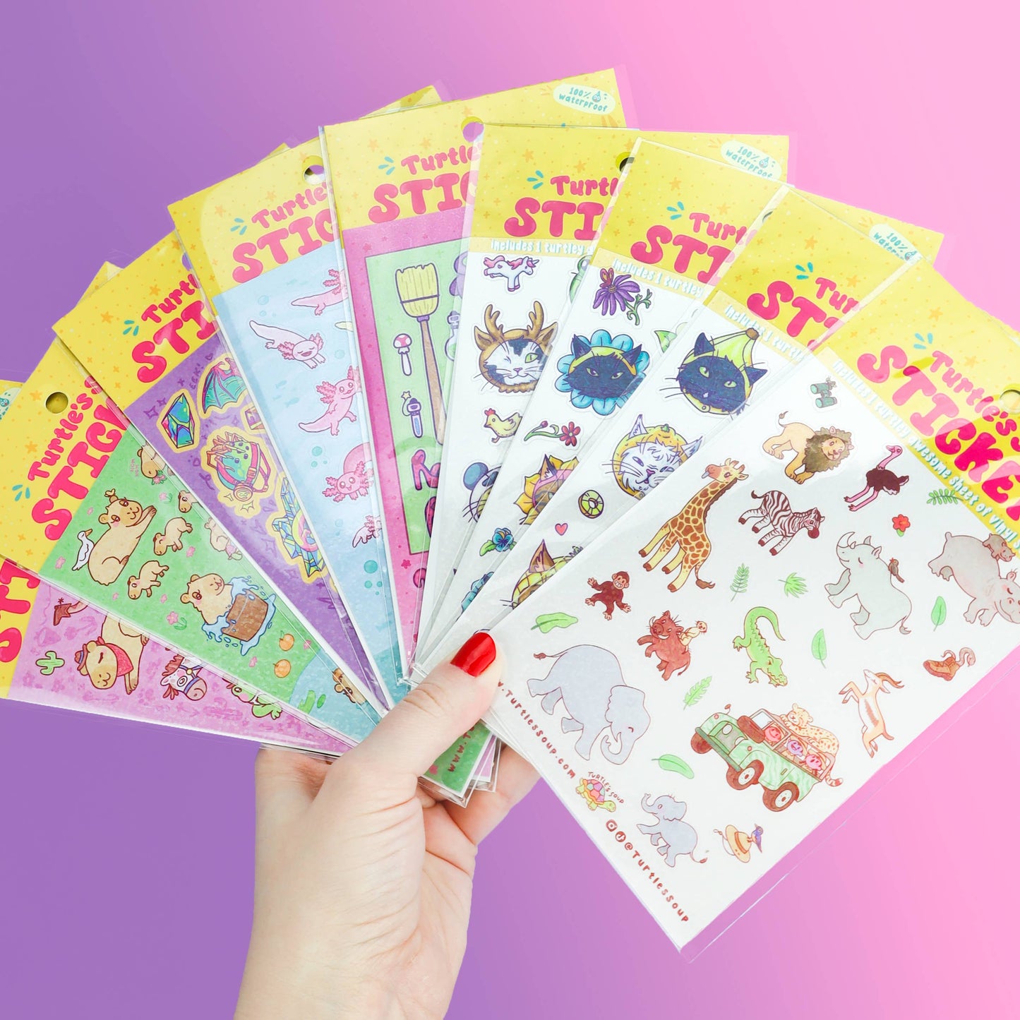 Flower Kitties Cute Cat Art Stationery Vinyl Sticker Sheet
