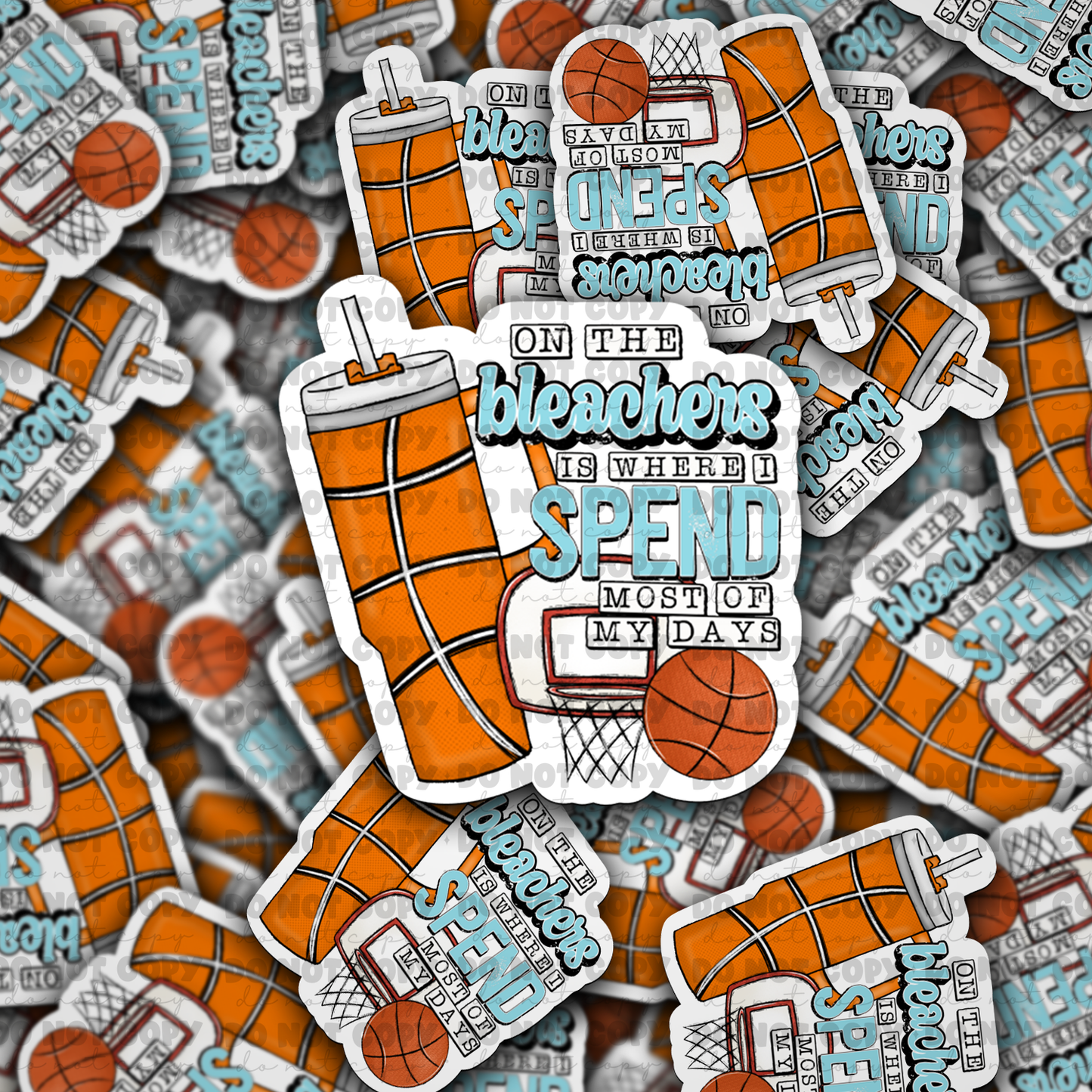 On The Bleachers Basketball Sticker