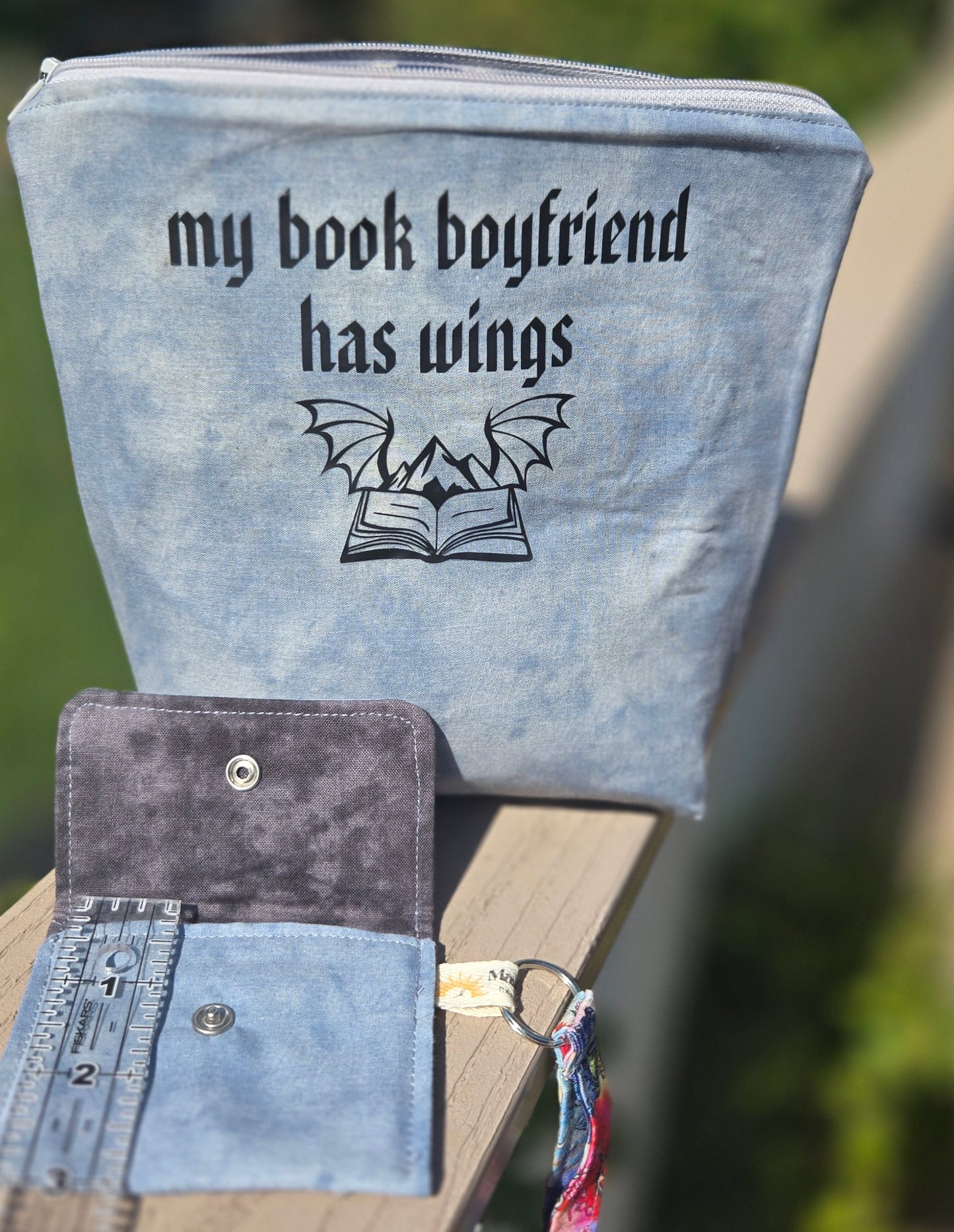 Three Piece Cosmetic Bag Set || Upcycled