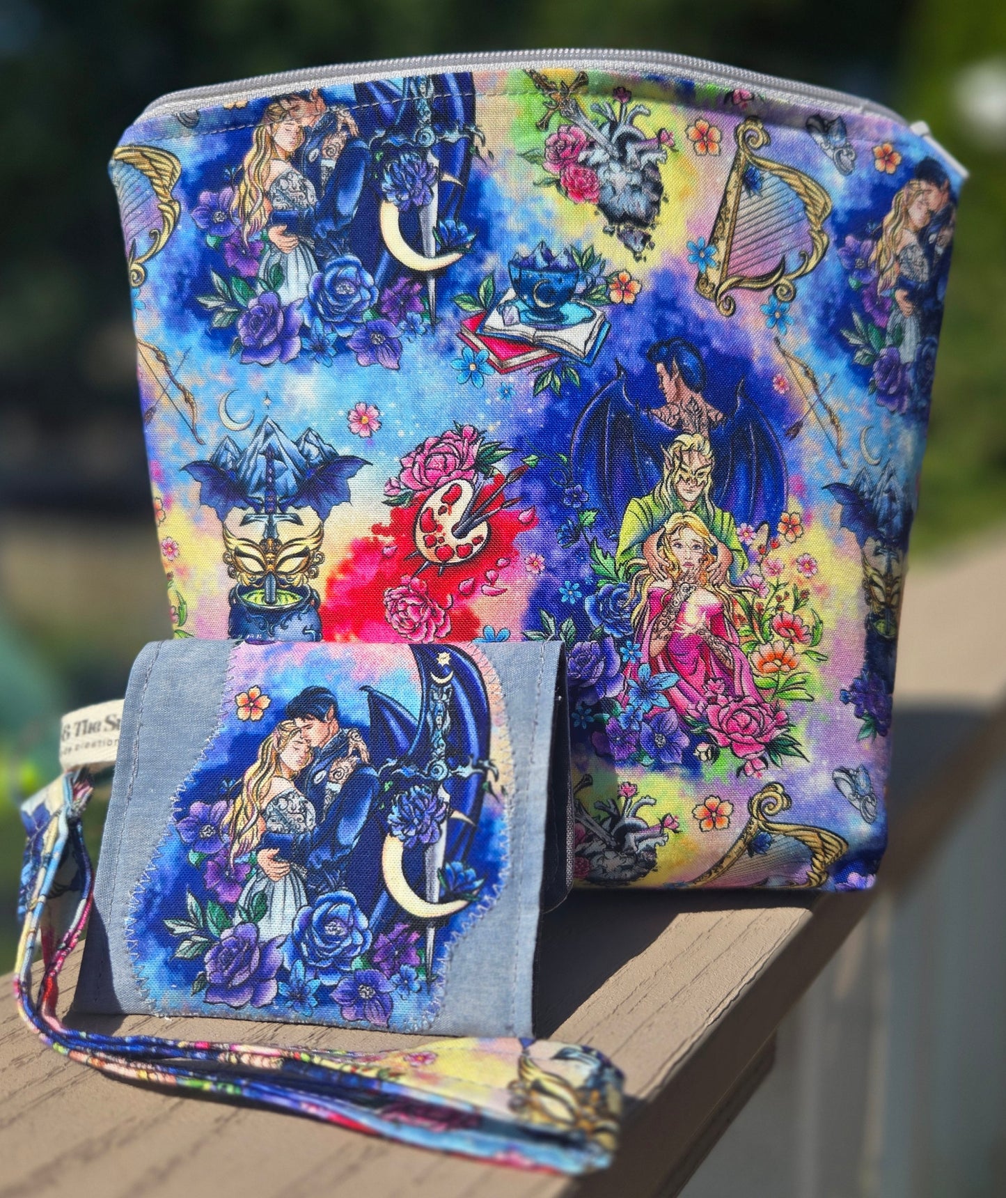Three Piece Cosmetic Bag Set || Upcycled