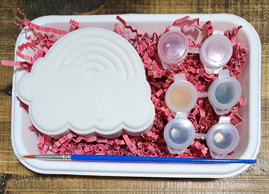 Paint Your Own Bath Bomb Kit - Cloudy Rainbow