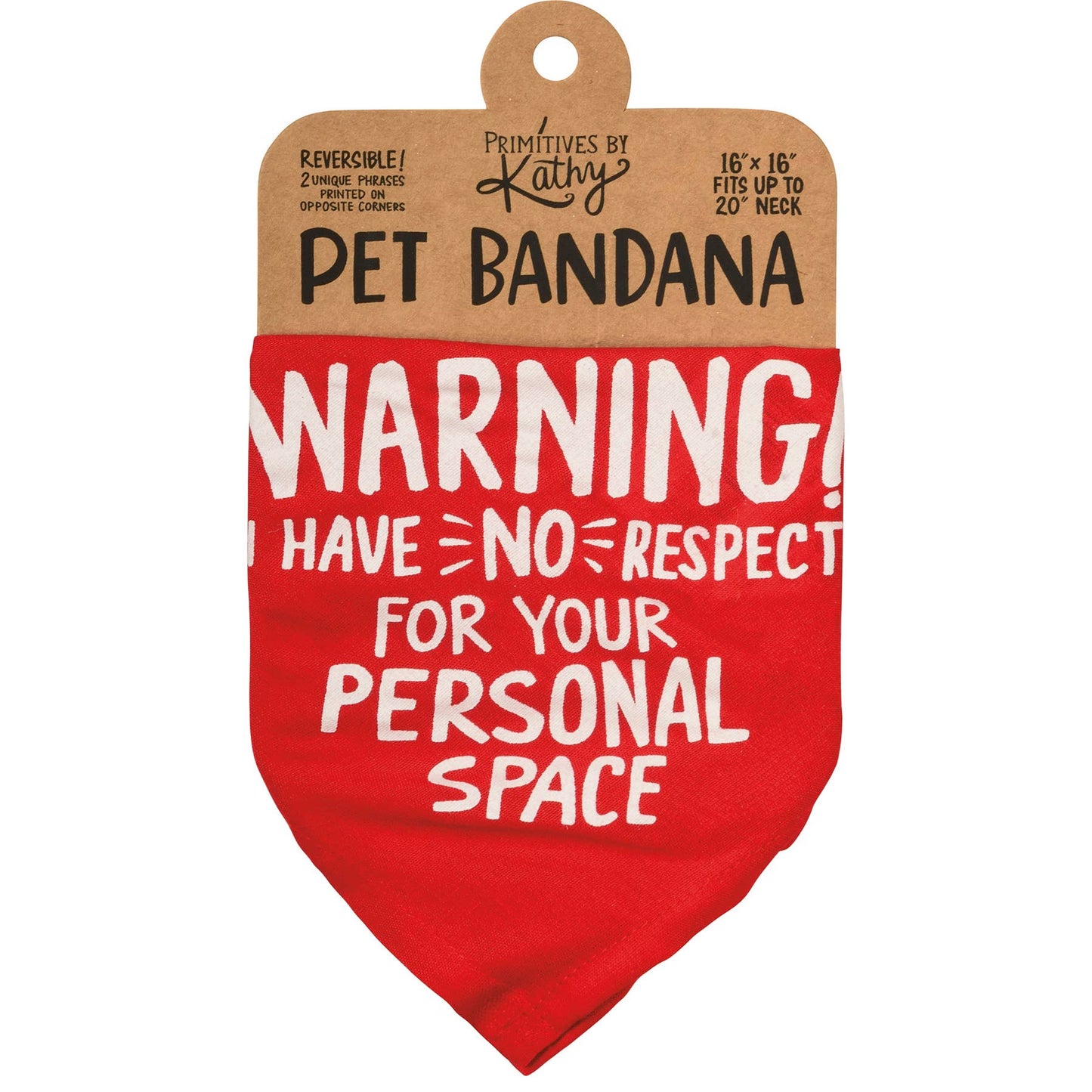Defense/Warning Small Pet Bandana