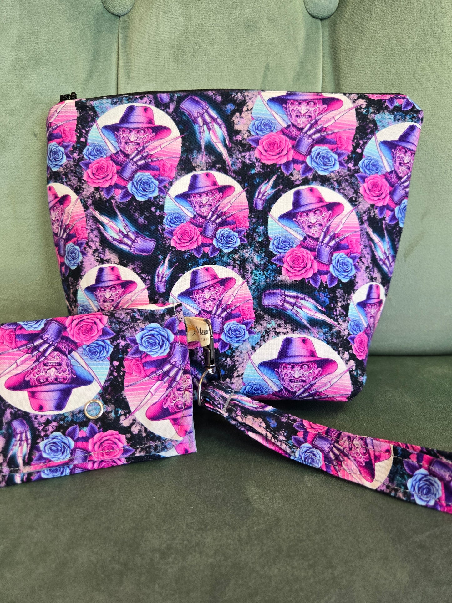 Three Piece Cosmetic Bag Set || Upcycled