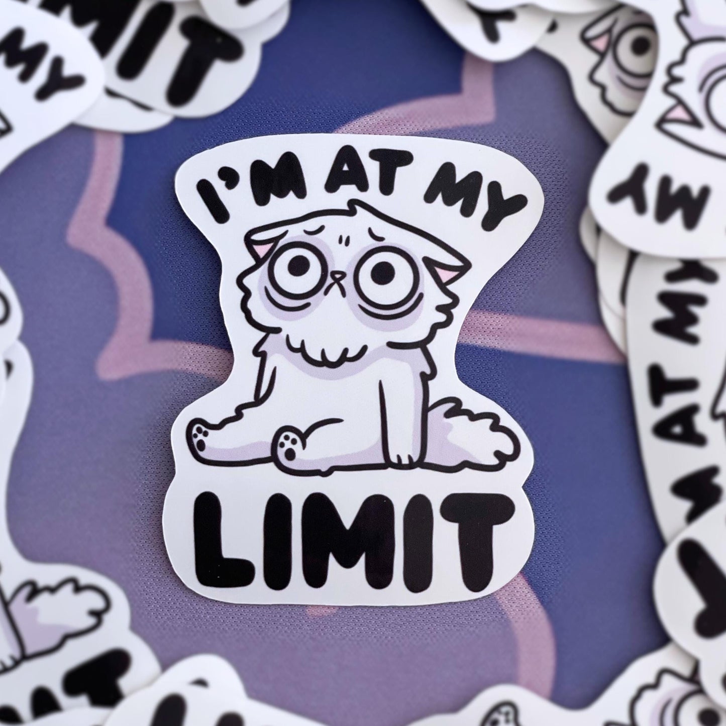 I’m At My Limit Cat Sticker