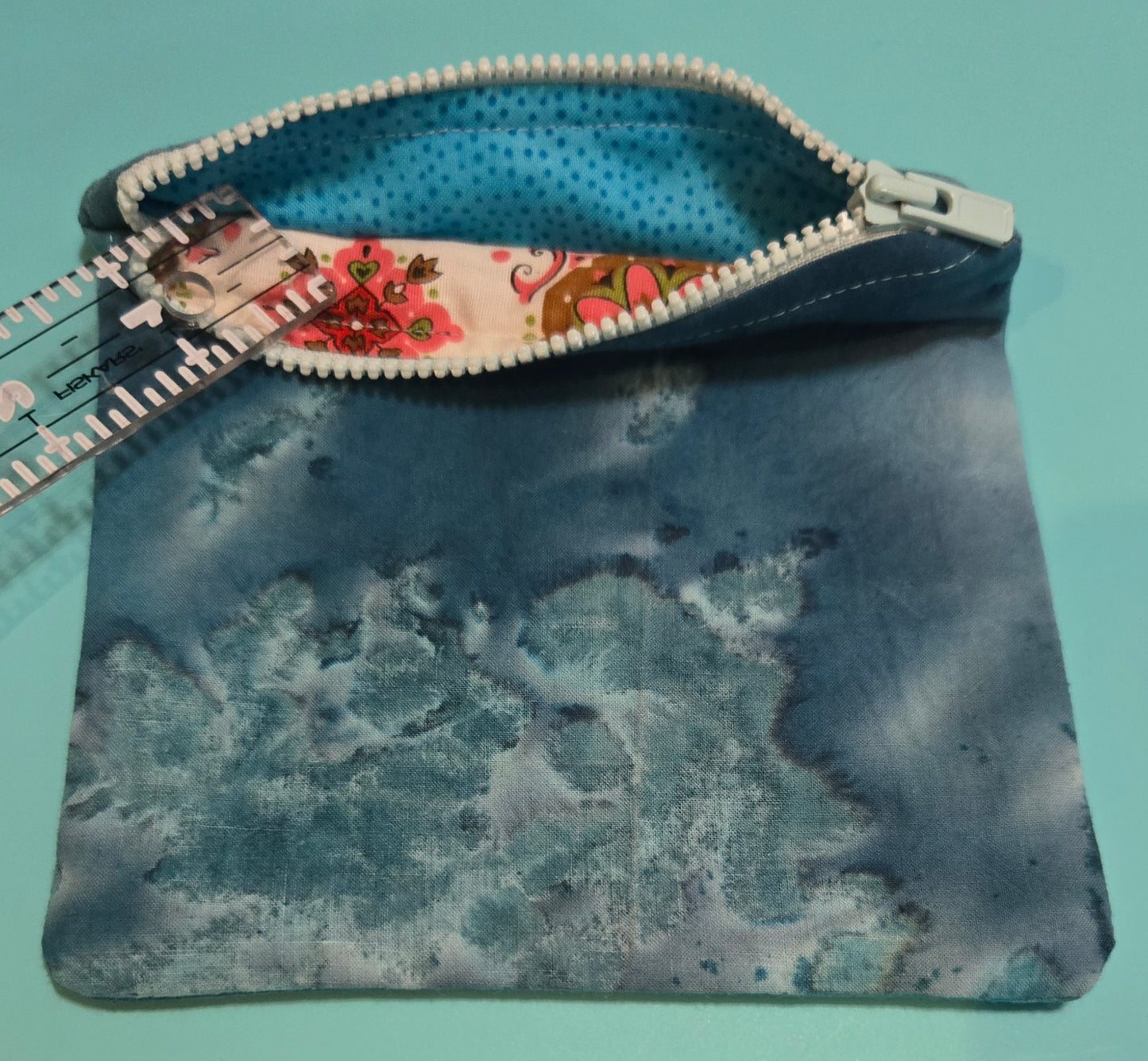 Upcycled Fabric Zipper Pouch || Repurposed Textile