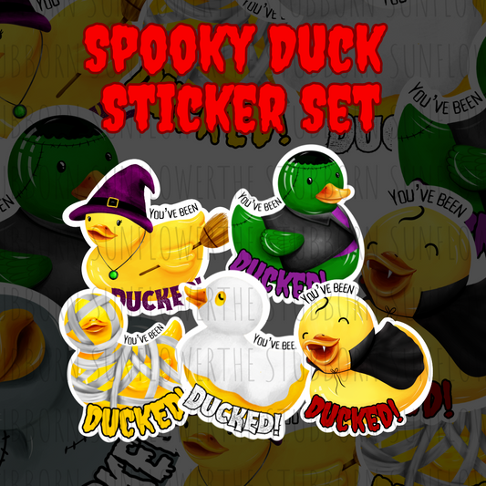 Spooky Rubber Duck Sticker Set