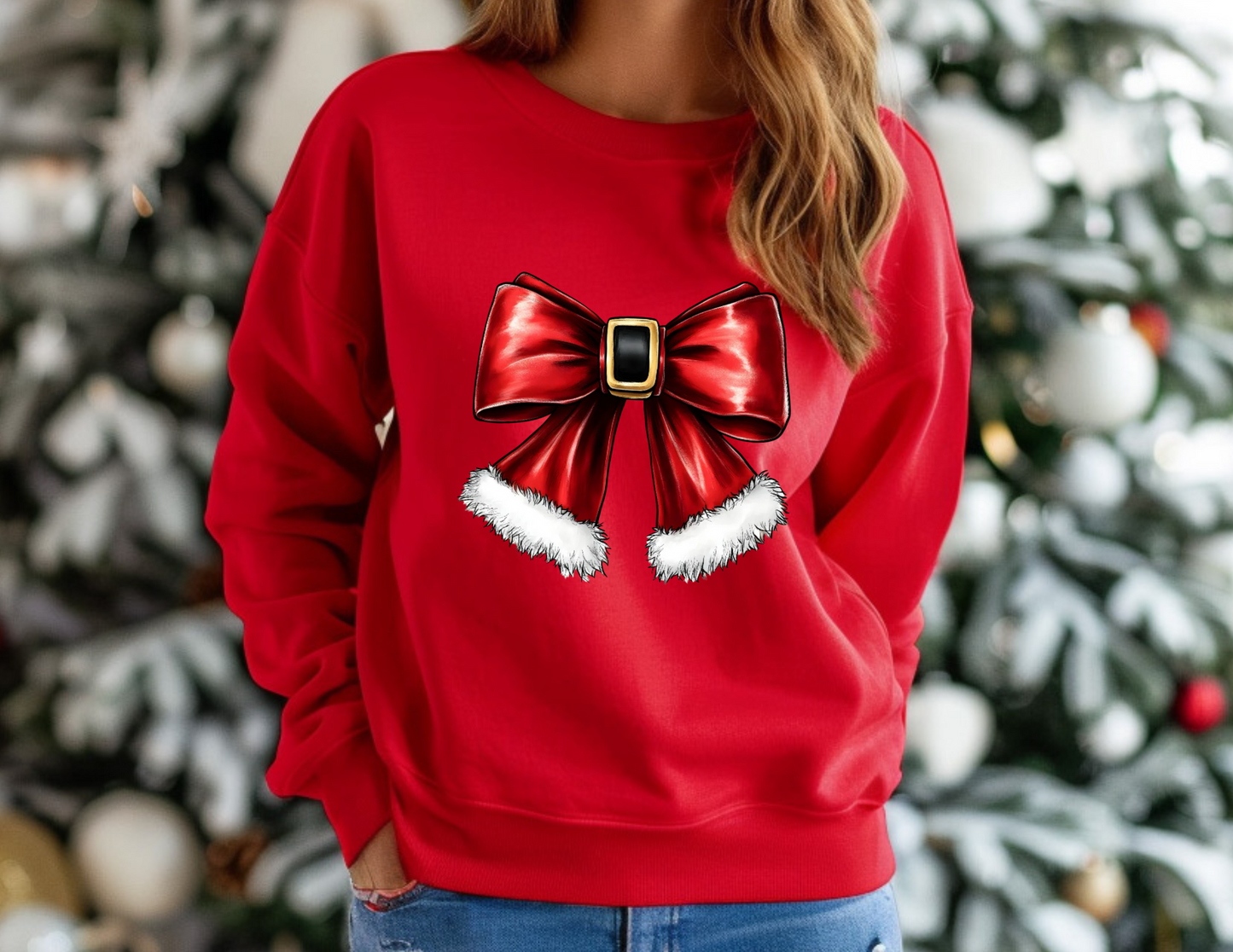 PREORDER Santa Bow Crewneck