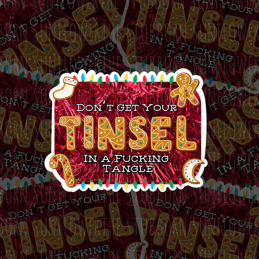 Tinsel In A Tangle Holographic Sticker